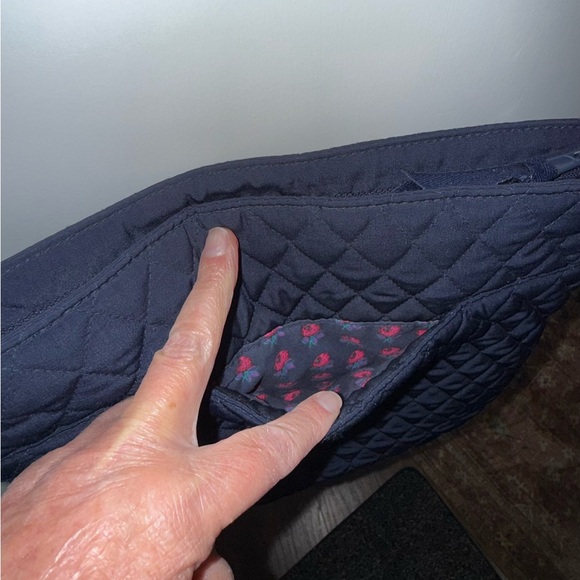 Vera Bradley Navy Blue Quilted Crossbody Hipster Lightweight Bag - Picture 4 of 12